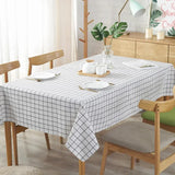 Table Cloth for Home Linen Cotton Plaid Stripe Dining Tablecloth Kitchen Decorative Rectangular Coffee Cuisine Party Table Cover