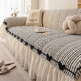 1PC Sofa Towel French Chenille New Four-season Universal Full Cover Sofa Protective Cover Non Slip Striped Home Textile Products
