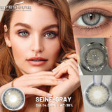 1 Pair Natural Colored Contact Lenses for Eyes Gray Eye Lens Fashion Blue Lenses Cosmetic Brown Eyes Contacts Yearly