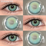 1 Pair New Color Contact Lenses for Eye Beautiful Pupil Fashion Blue Soft Lenses Gray Natural Contacts Yearly Cosmetics