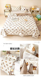 Washed Cotton Printed Summer Quilt Air Conditioner Thin Quilt Machine Washable Lightweight Single Double Bedding Soft Breathable