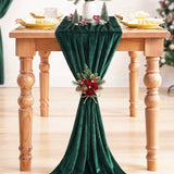 Christmas Velvet Table Runner 50x300cm Polyester Soft Luxurious Table Cover for Wedding Party Holiday Banquet Home Table