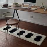 Long Tufting Geometric Bedside Rug Soft Mat Corridor Carpet Kids Bedroom Floor Foot Pad Aesthetic Home Room Winter Warm Decor