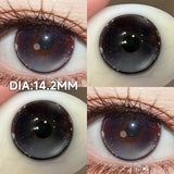 2pcs Half-Year Blue Colored Contacts Big Diameter High Moisture Lenses for Summer Cosplay Role