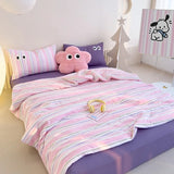 2025 new dopamine washed cloud cotton big eye series summer quilt four-piece three-piece set single piece summer quilt cool
