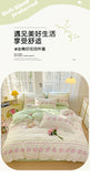 100% Cotton Four Piece Set Soft Skin-friendly Duvet Cover Set Single Couple Flower Printed Comforter Bedding Set for Adults Kids