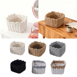 Woven Basket Makeup Basket Organization Bin Multipurpose Handwoven Decorative Sundries Baskets for Makeup Bathroom Closet