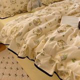 French Style Summer Quilt NEW Falbala Cool Feeling Quilt Bare Sleeping Skin-Friendly For Adult Romantic Bedroom Decor 1PC