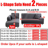 Solid Color Velvet Chenille Non-slip Sofa Cover, Elastic 1/2/3/4 Seater Thickened Full Coverage Slipcover Universal Fit L Shaped
