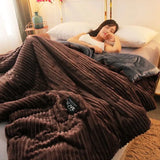 3pcs duvet cover Winter Warm Bedding sets Double Quilt Cover king Twin queen size bed thick Flano Coral Fleece with pillowscase