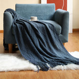 Herringbone Faux Cashmere Throw Blanket Lightweight Fuzzy Soft Cozy with Chevron Fringe Travel-Friendly Farmhouse Christmas Gift