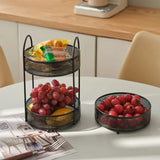 Household Iron Fruit Basket Desktop Decoration Hotel Office Snack Metal Storage Rack Crafts Coffee Table Storage Shelf Ornaments