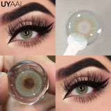 Color Contact Lenses For Eye Cosmetic Black Lens Makeup Beauty Green Eyes Contact Natural Brown Contact Eyes Makeup