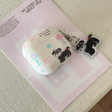 Korean Style Illustration Cartoon Puppy Pendant Soft TPU Protection Case for AirPods 1 or 2 3 4 Pro 2 Shockproof Earphone Cover