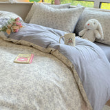 Cotton Bedding Set Fre Country Sle All Cotton Four Piece Dormi Quilt Cover Tee Piece Student Bedding Set