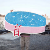 Special-shaped Living Room Carpet Creative Art Swimming Pool Shape Bedroom Rug Ins Style Large Area Soft Coffee Table Mats Ковер