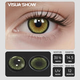 Natural Green Colored Contact Lenses, Soft Eye Contacts for Y2K Makeup, Cosmetics & Eyelashes, Trendy Daily Wear