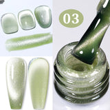10ml Pink Gold Water Light Cat Magnetic Gel Polish HEMA TPO FREE Aurora Glitter Crystal Soak Off UV Varnish Manicure