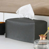 Creative Bedroom Living Room Leather Tissue Box Large Bathroom Kitchen Roll Paper Storage Case Napkin Holder Home Car Decoration