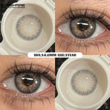 1 Pair Fashion Colored Contact Lenses Popular Natural Gray Brown Beauty Pupils Blue Eyes Lens Yearly Blue Eyes Contact