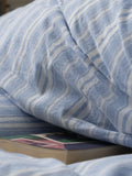 Fre Cotton Waed Stripe Bedding Set Pure Cotton Color Woven Bed eet Quilt Cover Pillowcase Comforter Cover Tee Piece Set