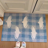 Seagull PVC Welcome Doormat Chic Cartoon Birds Cuttable House Entrance Mat Carpet Anti Dust Pad Outdoor Aesthetic Home Decor
