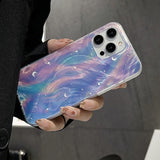 Fashion Glitter Starry Gradient Phone Case For iPhone 15 16 Pro Max 16E 14 13 11 12Pro Max 7 8Plus SE2 X XS XR Shockproof Cover