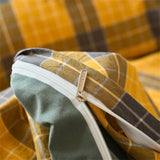 New All-cotton Washed Cotton Printed Checkered Quilt Cover Skin-friendly and Breathable Duvet Cover Without Pillowcase