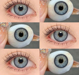 1Pair 0~-8.00 Myopia Lenses Brown Color Contact Lenses with Prescription Gray Beautiful Pupil Contact Lens with Degree