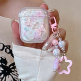 Lovely 3D Butterfly Earphone Case With Keychain For AirPods 1 2 3 4 3rd Shell Soft Cover For AirPods Pro 2 Pro2 Protective Cases
