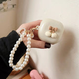Cute 3D Heart Love Silicone Earphone Case for Samsung Galaxy Buds Live / Buds Pro / Buds 2 / Buds2 Pro Cover With Bead Pendant