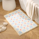 Long Tufting Grids Bathroom Mat Living Room Carpet Bathmat Bedroom Bedside Rug Soft Floor Pad Aesthetic Home Decor