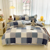 100% Cotton Bedding Set Soft Skin-friendly Four Piece Set Single Couple Flower Printed Comforter Duvet Cover Set for Adults Kids