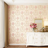 European wallpaper self-adhesive pastoral flower luxury wall stickers self-adhesive bedroom living room home background wall wal