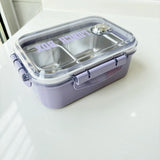304 Stainless Steel Bento Box 2Compartments Large Capacity Food Grade Lunch Box for Students & Office Workers Insulated Leakproo
