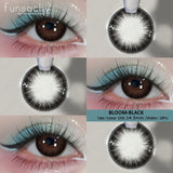 Blue Lenses with Prescription Myopia Colored Contact Lenses for Eye Cosmetic Eye Contacts Lens with Degree Yearly Pupil