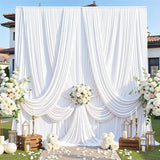 2PCS Dark Green Wrinkle-Free Photography Background Drapes Wedding Backdrop Curtain for Parties Baby Birthday- Crease Resistant