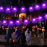 1pc 20/30 LED Halloween Spider Outdoor String Light With 8Lighting Modes Lamp Solar Powered For Home Garden Yard Halloween Decor