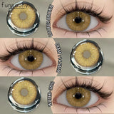 2PCS Colored Eye Lenses Brown Colorcon Contact Lenses Grey High Quality Natural Pupils Blue Cosmetic Beauty Lens Yearly