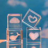 4 /5cm Healing Crystal Square Ornaments Creative Heart Cloud Spiritual Healing Decor with Natural Aesthetic for Home Decor Gifts