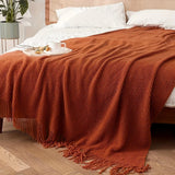 Bohemian Style Tassel Blanket Autumn Winter Travel Office Sofa Cover Blanket Nap Warm Blanket Large Size Knitting Workmanship