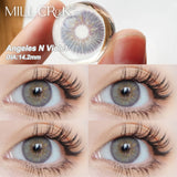Colored Contact Lenses for Eyes 1Pair Myopia Lenses Brown with Diopters Degree Blue Eyes Lens Gray Pupils Fast Ship