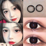 1Pair Color Contact Lenses For Eyes Beauty Soft Student Cosmetic Black Color Lenses Natural Prescription Myopic Lenses Yearly