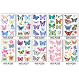 Butterfly Skin Tattoo Sticker False Tattoo Temporary Body Arm Face Makeup Tattoo Removable Butterfly Pattern Sticker for Childre