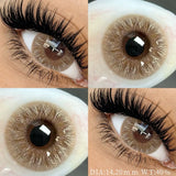 1 Pair Green Colored Contact Lenses Natural Pupils Eyes Soft lenses Soft Contacts 14.00-14.50mm Yearly Disposable