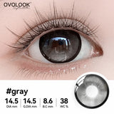 1 Pair(2pcs) Chocolate/Silver Gray/Ocean Blue/Natural Black 14.2mm/14.5mm Enlarging Pupil Soft Contact Lenses 6 Months