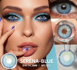 1 Pair Blue Eye Lenses Korean Natural Contact Softlens Color Eye Makeup Contacts Gray Beautiful Pupil Yearly Cosmetics