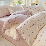 2025 Washed Cotton Double Yarn Single Quilt Cover Simple Wind Ins Wind Small Floral Korean Version Duvet Skin Friendly Bedding
