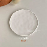 White Premium Ceramic Plate Vegetable Plate Household Western Food Steak Plate Fruit Dessert