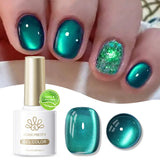 10ml Pink Gold Water Light Cat Magnetic Gel Polish HEMA TPO FREE Aurora Glitter Crystal Soak Off UV Varnish Manicure
